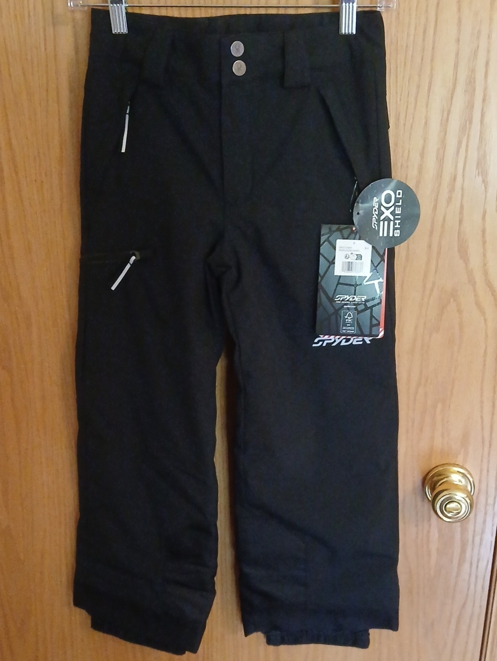 Spyder Black Youth Ski Pants with EXO Shield